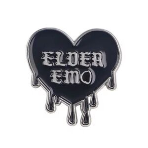 Black Heart 'Elder Emo' Enamel Pin